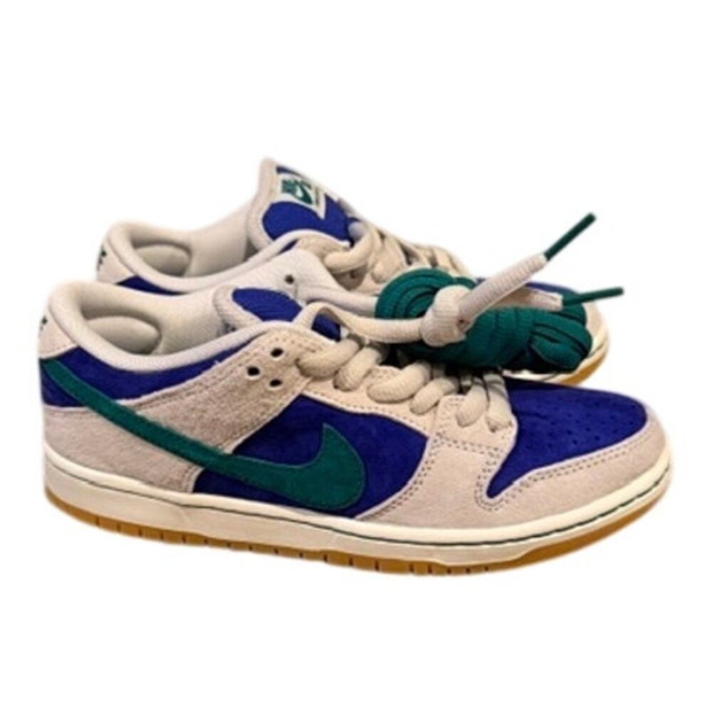 Nike SB Dunk Low Hyper Malachite Royal Green Gum Sneakers Men US 6 / Women 7.5 - Picture 6 of 11